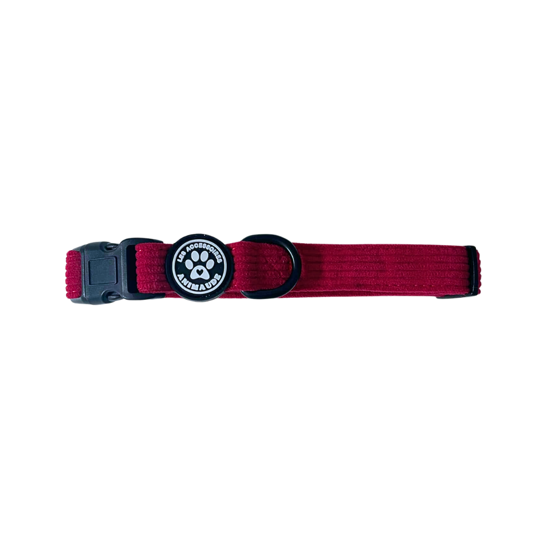 Collier Magenta en corduroy