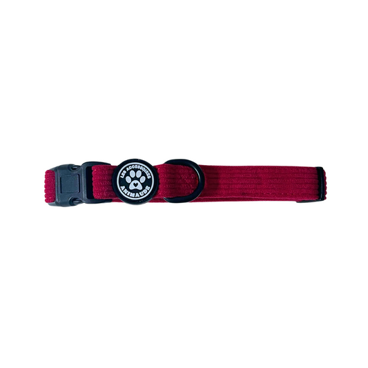 Collier Magenta en corduroy